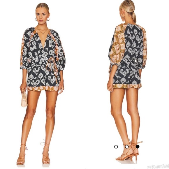 Agua Bendita Linnea Romper in Dark Sea - Picture 1 of 8